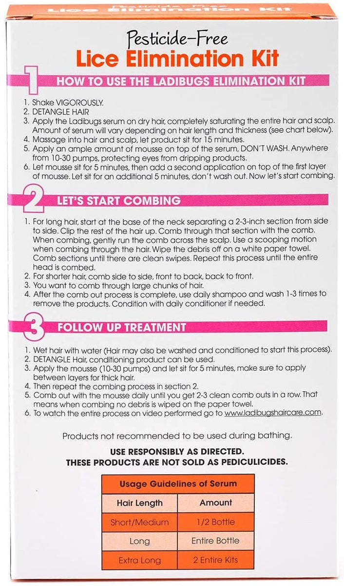 Ladibugs Lice Elimination Kit Snipits Haircuts for Kids