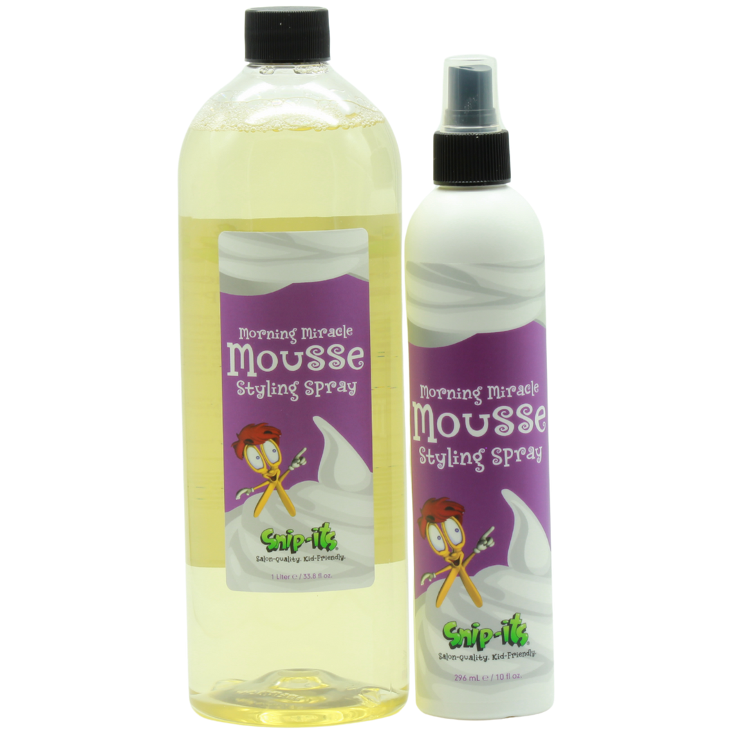 Snip-its Mousse Bundle: Miracle Mousse Spray - 10oz and Liter Refill Pair