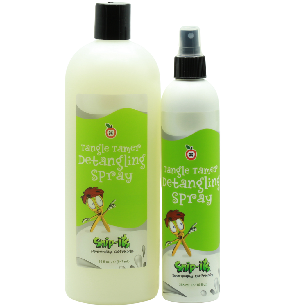 Snip-its Styling Bundle: Tangle Tamer Detangling Spray - 10oz and Liter Refill Pair