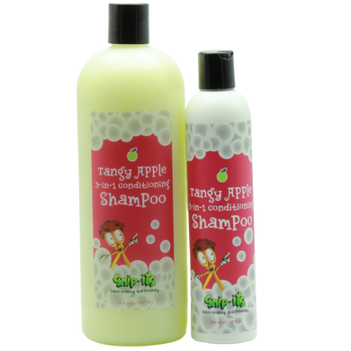 Snip-its Shampoo Bundle: 3-in-1 Tangy Apple - 10oz and Liter Refill Pair