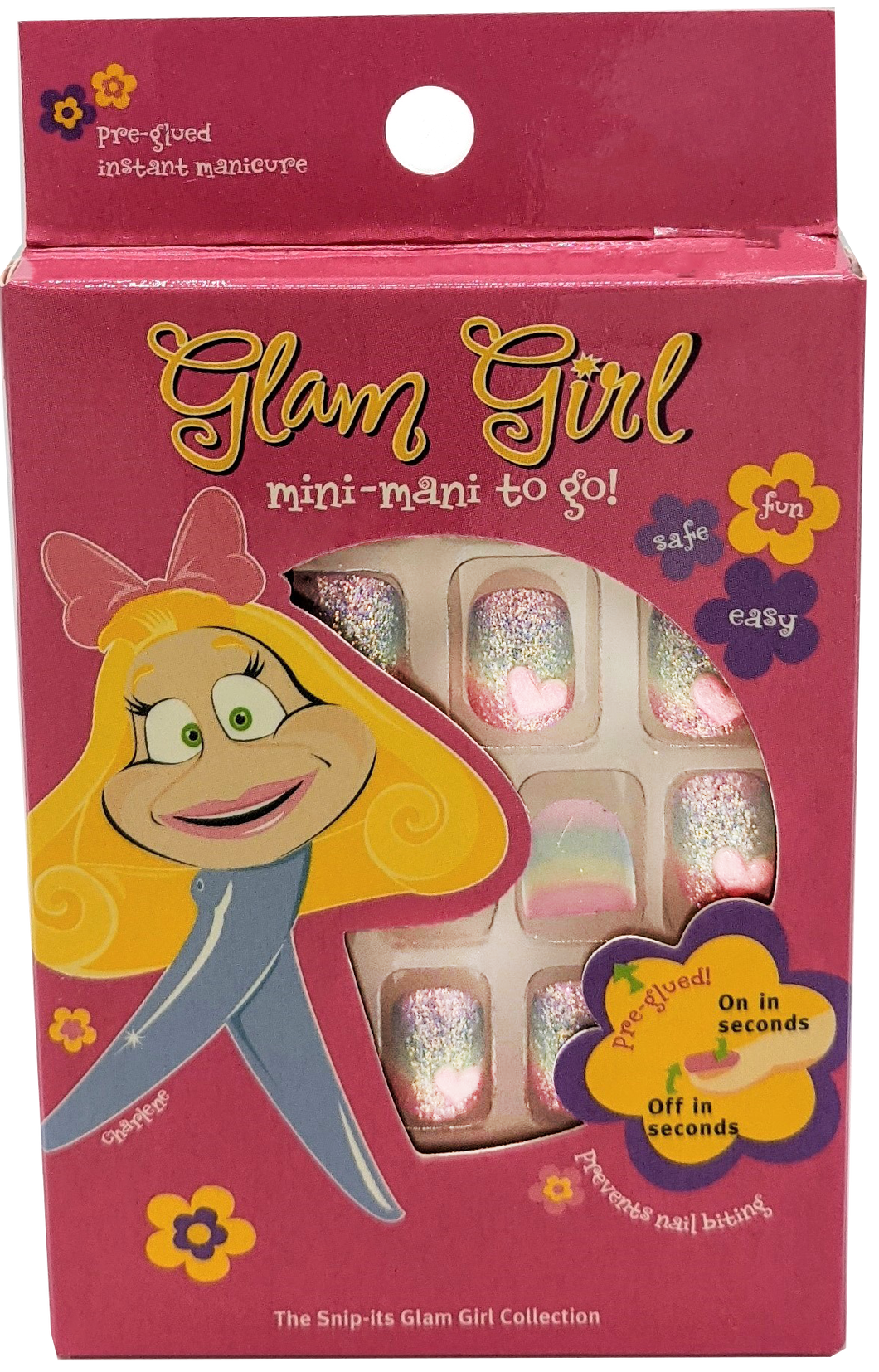 Glam Girl Mini-Mani To Go! Press-On Manicure Set for Kids
