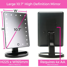 Load image into Gallery viewer, Absolutely Lush Mirror Black Dimensions and Batteries